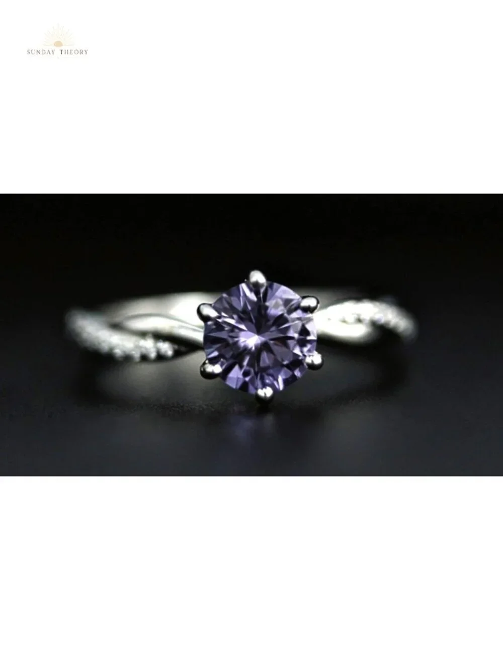 Sterling Silver Alexandrite Ring June Birthstone Oval Kite Pear Round Halo
